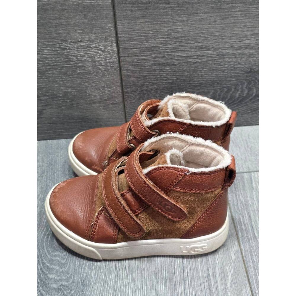 Ugg Kids Rennon boots warm II trainers Brown Sz 8 S000109 - Picture 1 of 11